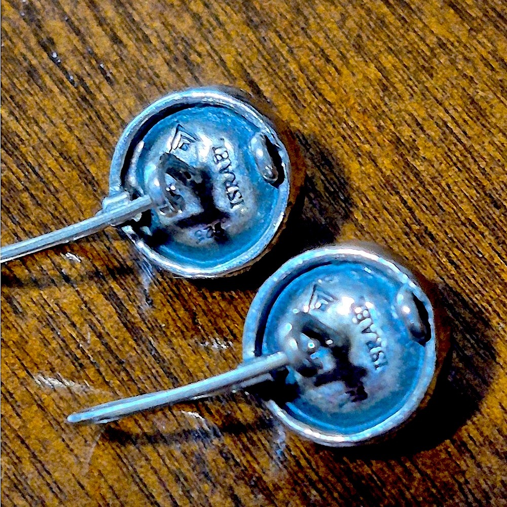 Silpada Margarite Pearl Hammered Silver Drop Earrings - Picture 7 of 7